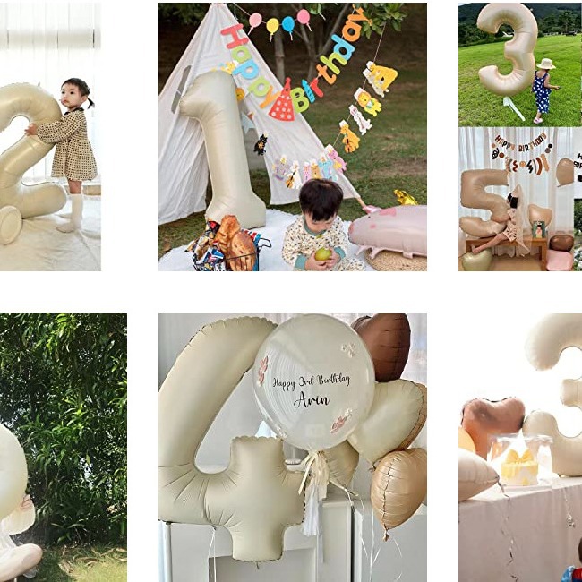 40 pulgadas digital de papel de aluminio globo vintage color leche blanco caramelo chocolate atmósfera globo decorativo