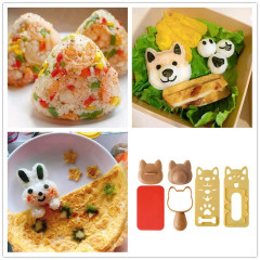 台所でガジェットを作るかわいい寿司アニメ弁当金型卸売り子猫子犬おにぎり金型セット