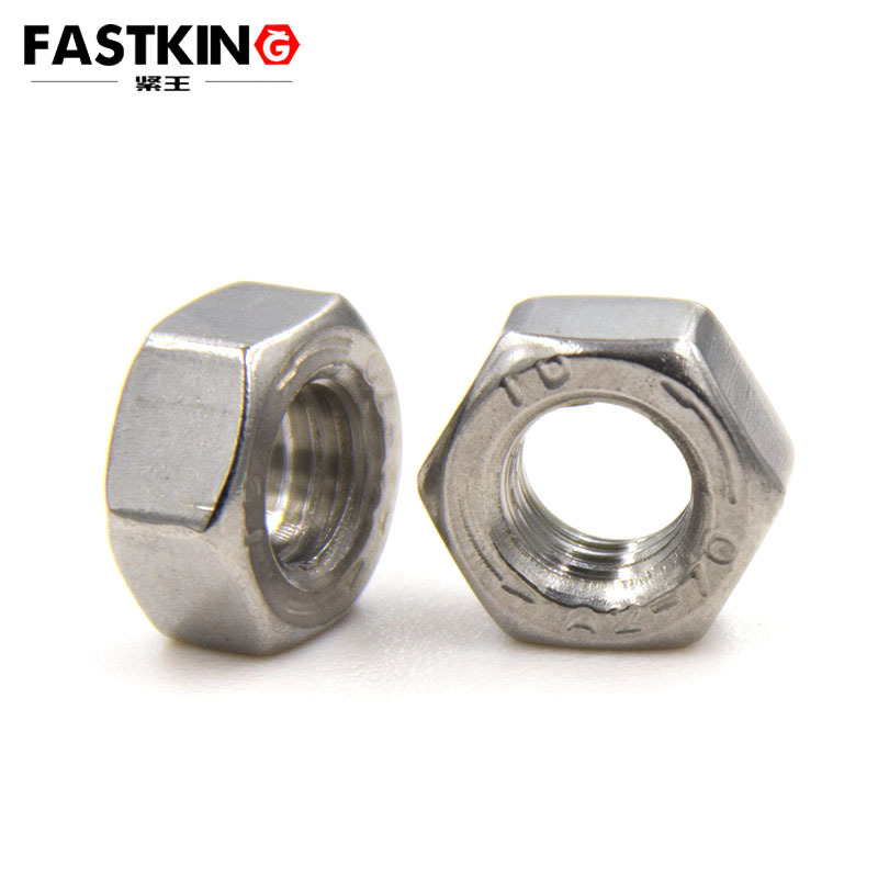 304不锈钢六角螺母高强度耐腐蚀反牙DIN934M5-M20高强防锈