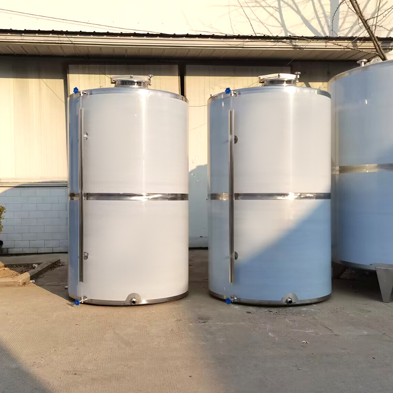 不锈钢储油罐 立式白钢储油容器 棕榈油加热储存罐