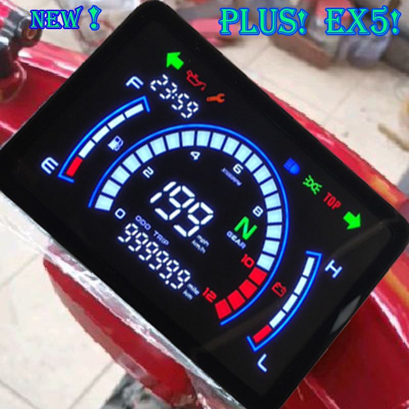 New Model Speedometer Suitable for Southeast Asia, Compatible with Honda Ex5 Dream Modified Large Flat Electronic Digital Instrument, Waterproof