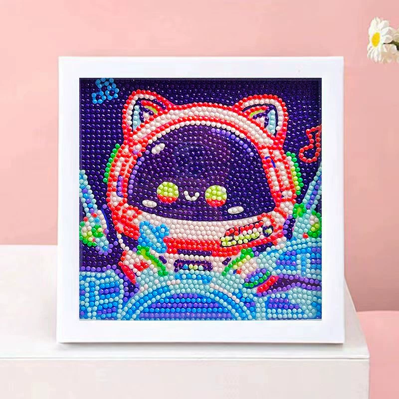 DIY-набор для алмазной мозаики 17×17 см, пластиковая рама, дизайн щенок, полный набор инструментов для кладки