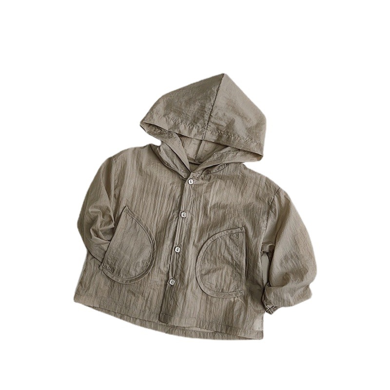 Chaqueta con aire acondicionado para niños, ropa de verano para niños, ropa ligera y transpirable con protección solar, chaqueta con aire acondicionado para niñas, ropa infantil moderna, protección solar y sombreado.