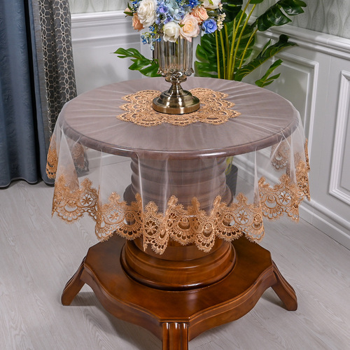 Lace Small Round Tablecloth White Fabric Fresh Round Dining Tablecloth Coffee Table Large Round Tablecloth Simple Modern Home Use