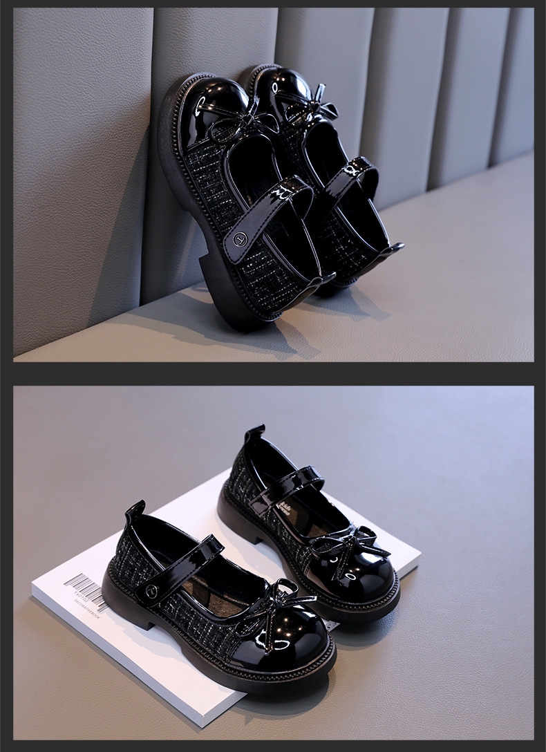 Mädchen Lederschuhe Mit Schleife Für Kinder Elegante Prinzessin_voghion.com