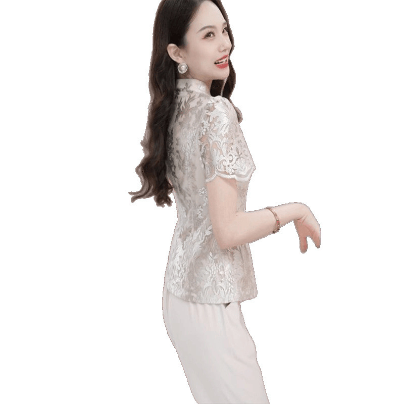 新中国風職業スーツ女性夏2025新型ファッション洋気貴夫人ブランド2点セット|undefined