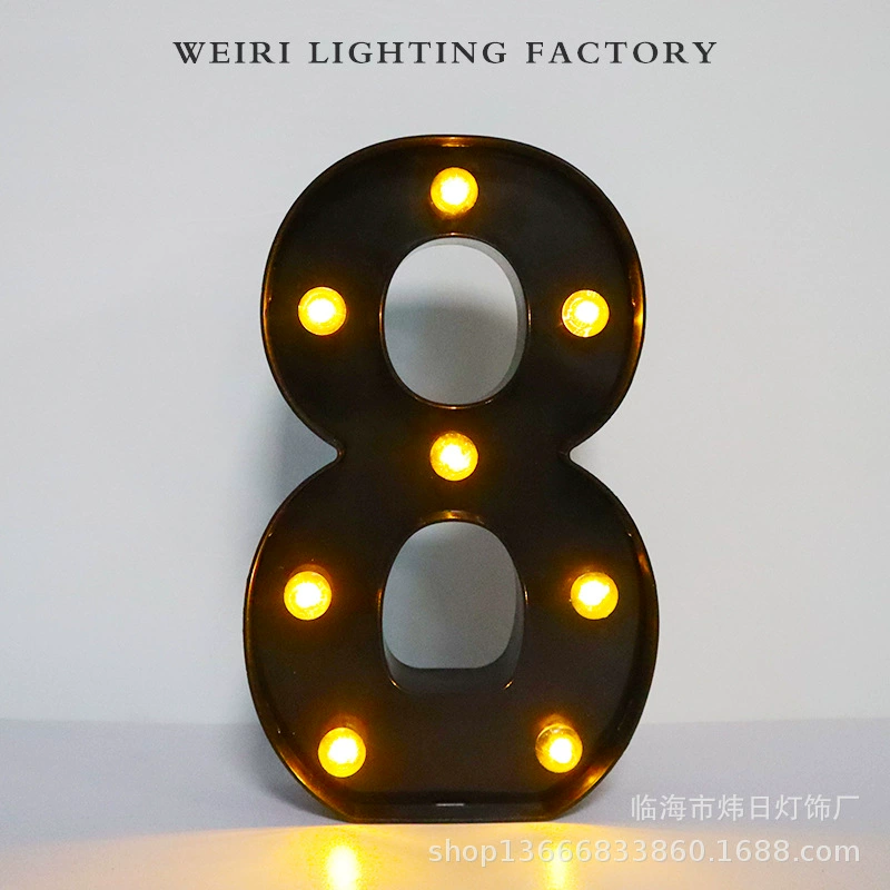 LED рекламная буква, черная подсветка алфавит, крупная декоративная английская буква 21,8 см