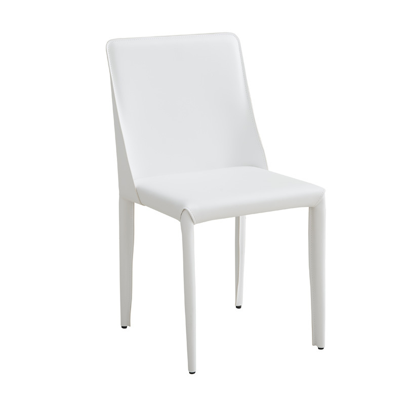 Sillas de comedor de cuero de silla de montar italianas domésticas simples sillas de patrón de sala de comedor de hotel taburetes de comedor