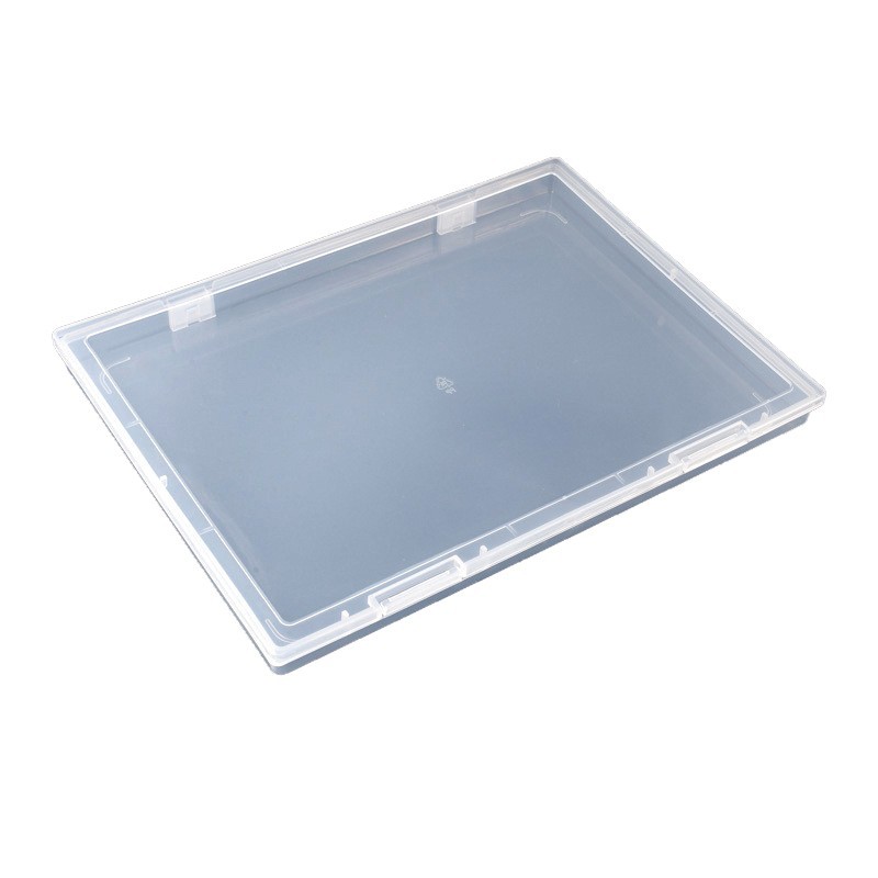 Caja de almacenamiento de papel A4 transparente, documento, certificado, papel de impresión de oficina de plástico, caja de almacenamiento y acabado de datos, tipo plano