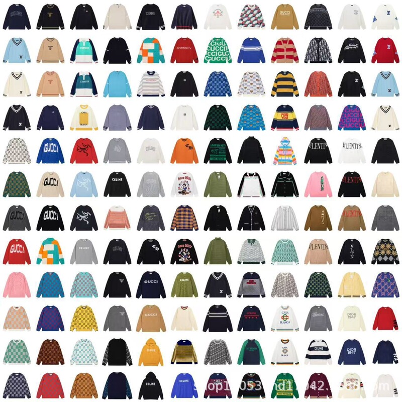 2025 Fall/Winter New Trendy Brand Letter Logo All-Over Print Round Neck Knit Sweater for Men and Women, Loose Casual Top 2025 Fall/Winter New Trendy Brand Letter Logo All-Over Print Round Neck Knit Sweater for Men and Women, Loose Casual Top