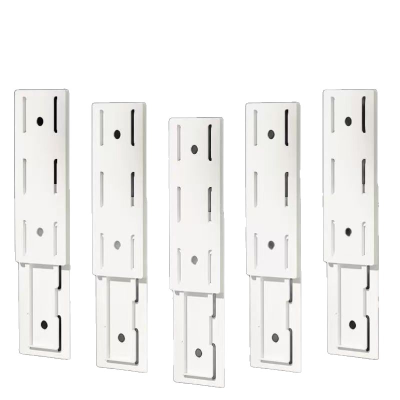 Fijador de enchufe de fila enchufe de pared enchufe de fila que almacena estante de material sin agujeros perforados placa de enchufe de cableado enrutador fijo pegado en la pared image 6
