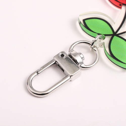 Acrylic Cute Cartoon Fruit Keychain Pendant Decor Korean Style Popular Accessory Car Key Holder