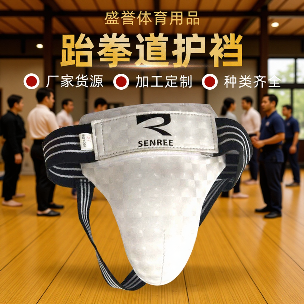 Wholesale Men's Protective Gear, Leather Women's Groin Protector, Karate Sports Fitness Thickened Taekwondo Protective Gear, Non-Slip