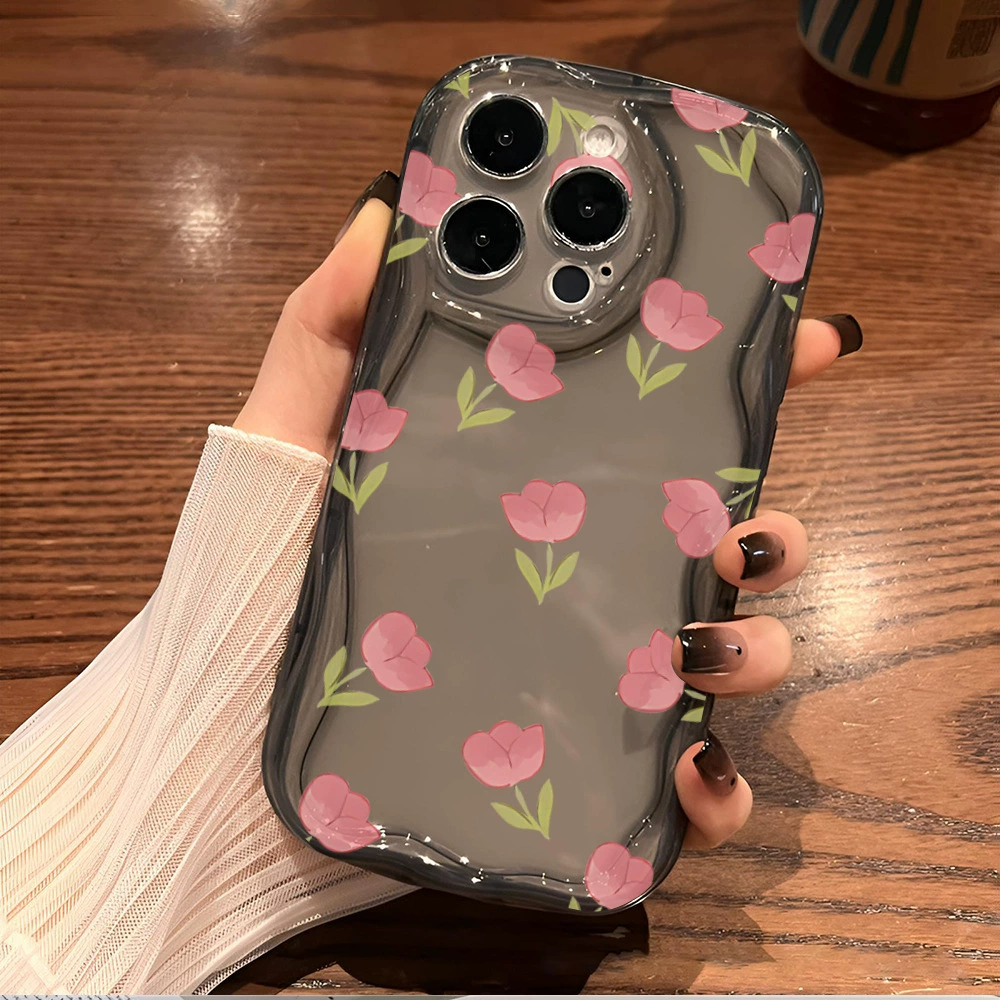 Кейс для телефона Apple iPhone 14, защитная сумка, прозрачный защитный чехол, цветочный принт, 14promax, iphone, защита от падения