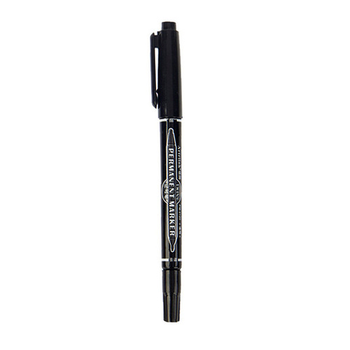 Small double-ended hook line pen art special marker wholesale durable oil-based marker pen black waterproof and non-fading