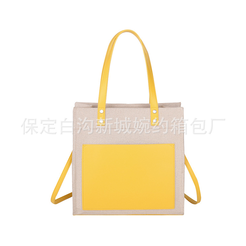 Bolso portátil de lona personalizado para mujer nueva tendencia con logotipo impreso en color casual bolso de mensajero de viaje de negocios