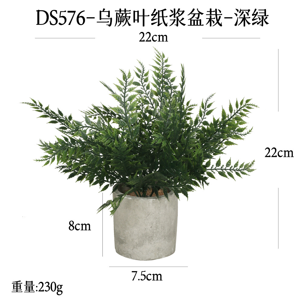 Más de 240 combinaciones populares de macetas con plantas verdes artificiales, decoraciones para el hogar, flores artificiales, bonsáis cilíndricos de pulpa de papel.