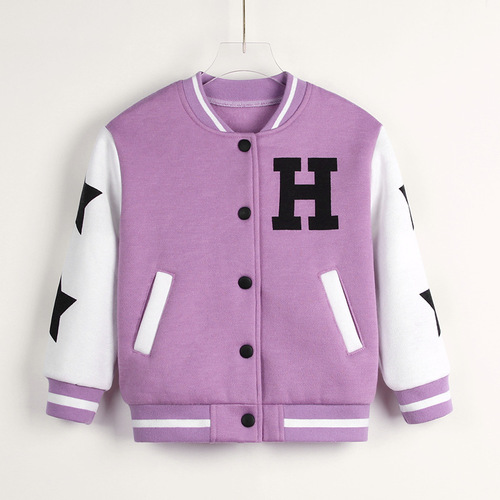 Children's winter insulated baseball jacket with heating, thick mid-childhood top loose warm coat, foreign trade ins small child shirt