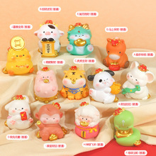 网红新款可爱卡通生肖小cai神盲盒书桌装饰新年礼物生日礼物厂家