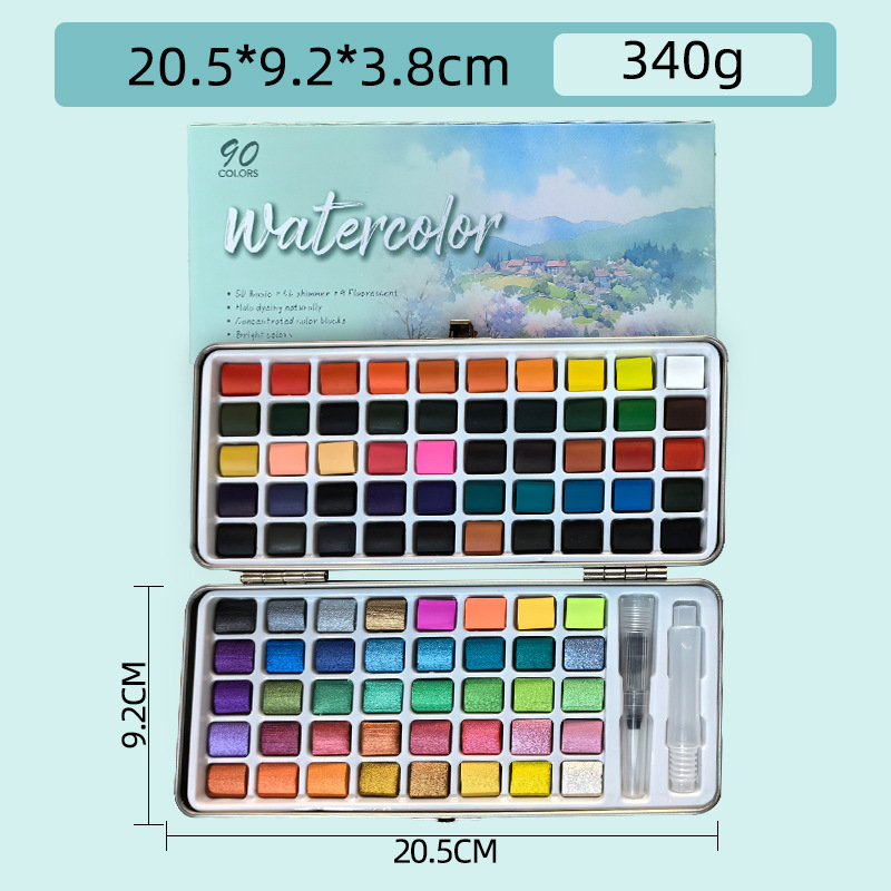 Acuarela sólida ronda traje de principiante/36/48 traje de pintura de acuarela sólida sub-paquete niños papel de pintura