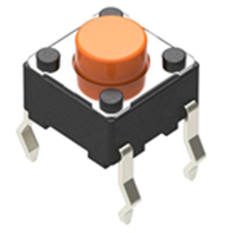 ALPS代理开关6*6*5黄色头轻触开关SKHHCQA010  3.53N