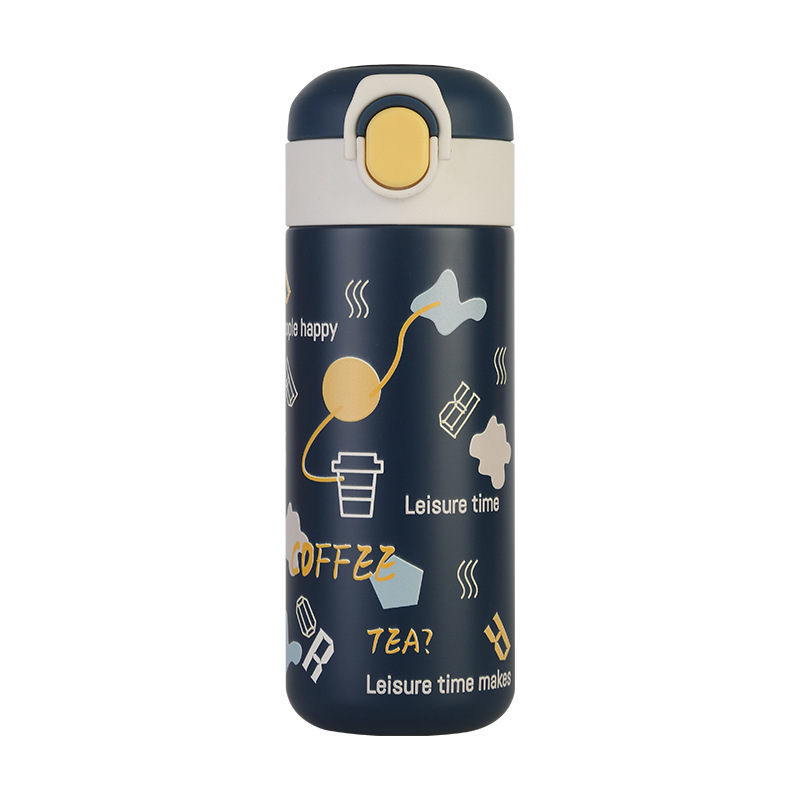 新款316不锈钢创意卡通保温杯学生便携水杯智能温显弹跳盖保温杯|undefined