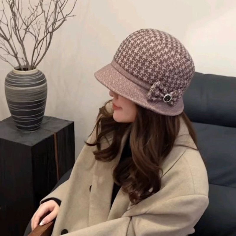 中老年人渔夫帽子女秋冬季妈妈盆帽子保暖加厚冬天帽子高级感礼帽|undefined