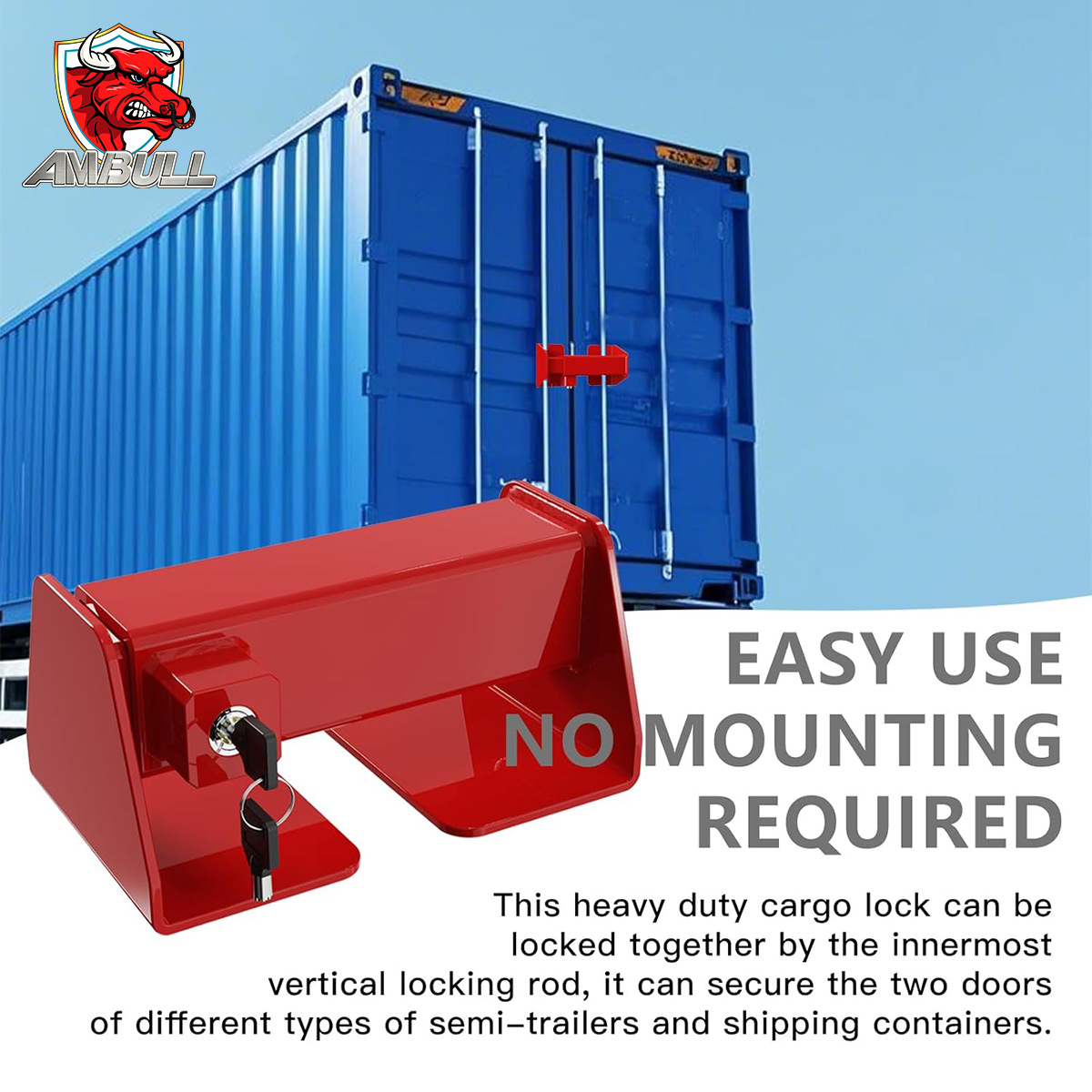 集装箱门锁 钢制重型货卡集装箱挂锁 半挂车厢门锁 海运集装箱锁