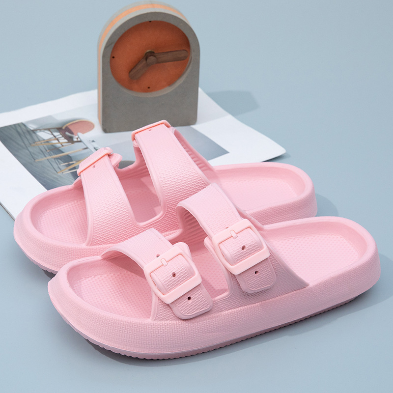 New Summer Couple Slippers Outdoor Thick-soled Women's Slides Men's Household Outdoor Sandals Double Strap