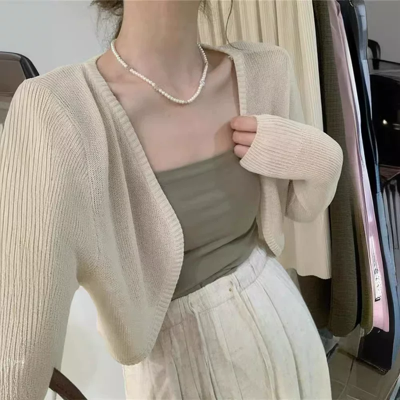 Короткий летний модный цветной плащ, oversize, солнезащитный, корейский стиль, облегающий