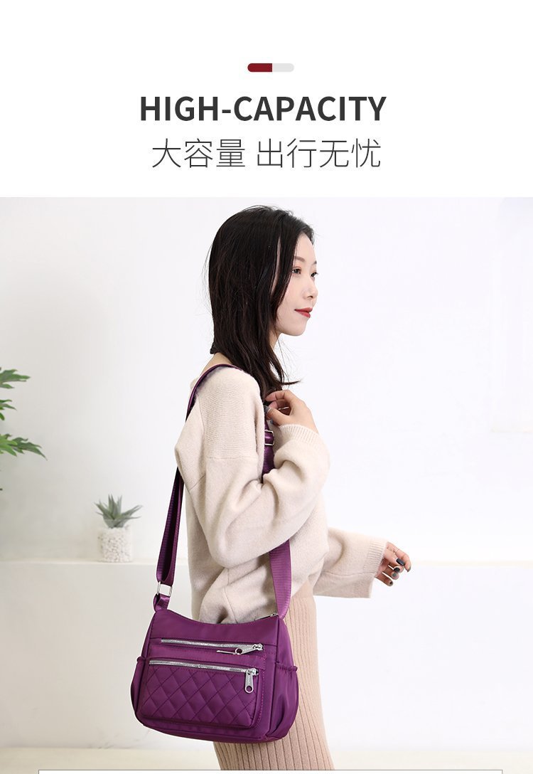 New casual single-shoulder crossbody bag, Oxford fabric bag, simple and fashionable European and American women's bag, cross-border one-piece delivery worldwide undefined