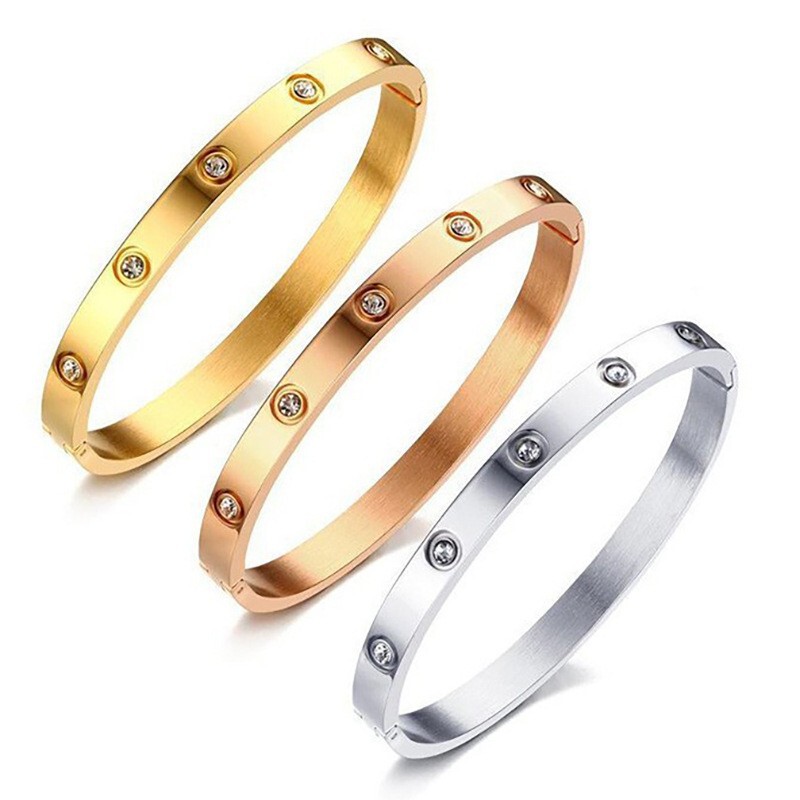 Korean Fashion Versatile Full Diamond Bracelet for Women Open Style Hot-Selling Electroplated Silver Bracelet Cross-Border Korean Fashion Versatile Full Diamond Bracelet for Women Open Style Hot-Selling Electroplated Silver Bracelet Cross-Border