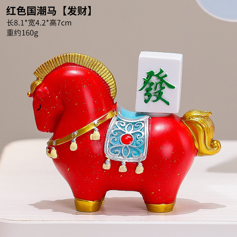 クリエイティブ樹脂工芸品、すぐにお金になる装飾品、癒しの漫画のポニー、オフィスワークステーションのデスクトップ装飾|undefined