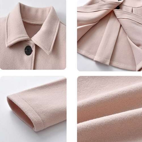 Children's Cross-border E-commerce Autumn Coat with Bowknot, Thick Korean-style Medium-length Wool Coat, Factory Wholesale