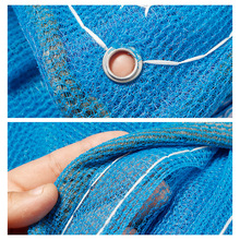 蓝色防尘安全网建筑工地安全立网密目式安全网阻燃密目网防尘围网