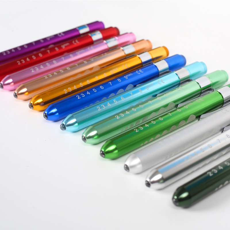 Pen flashlight aluminum alloy pen lamp led pen lamp pupil pen oral lamp yellow white light small flashlight LOGO