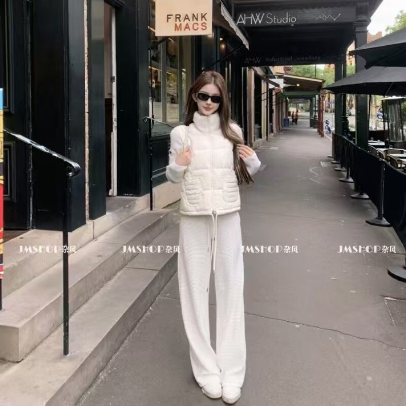 JMSHOP 白月光系列~私下很要穿！棉服毛织拼接外套|undefined