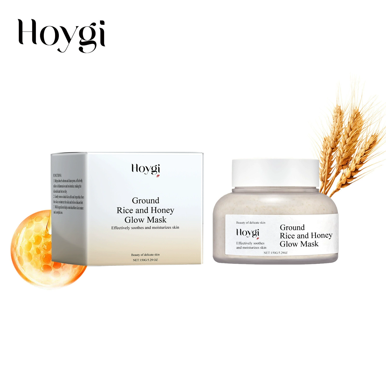 Hoygi Rice питательная осветляющая маска для лица, увлажняющий лосьон для лица