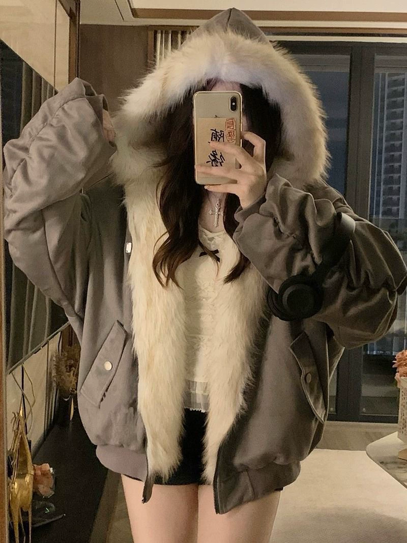 Double-sided demi-season coat, keep warm jacket