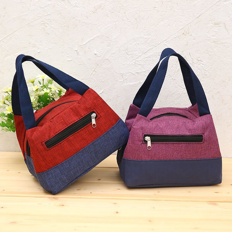 (2개) 일과 쇼핑을 위한 엄마 가방, 작은 천 가방, 여성용 핸드백, 방수 옥스포드 천 도시락 가방, 점심 가방, 화장품 가방