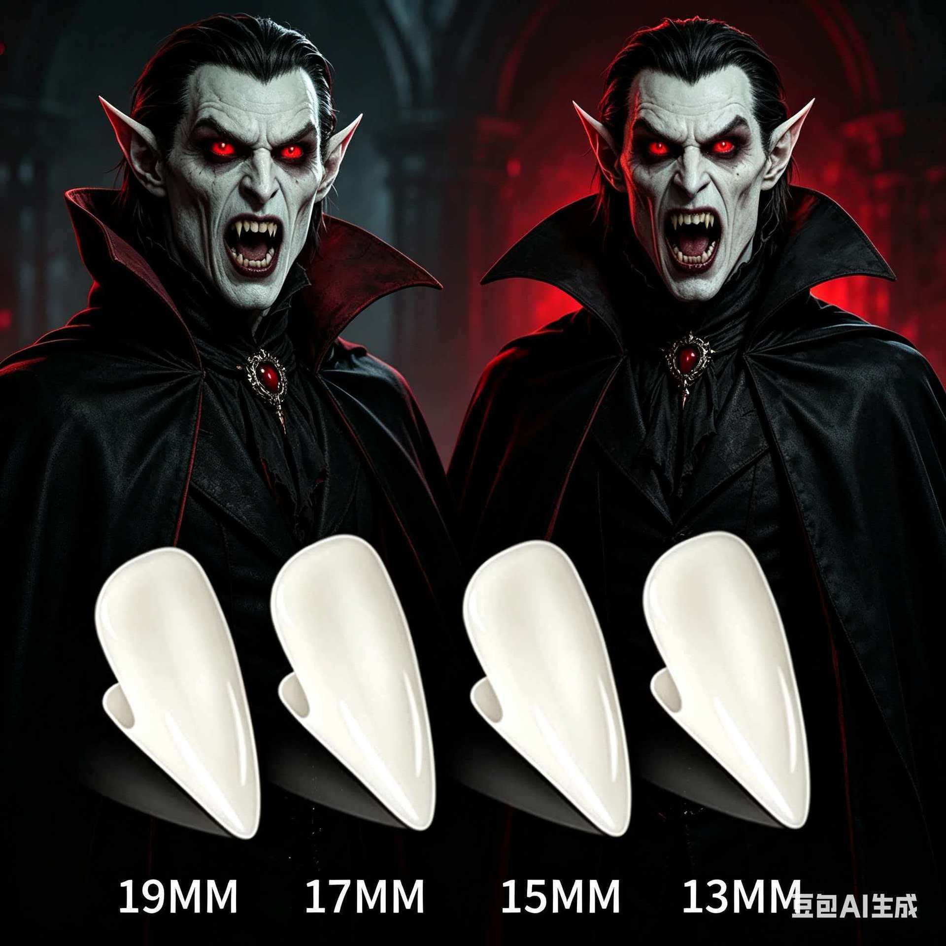 Dientes Falsos de Zombi para Halloween de Resina para Cosplay y Bromas image 4