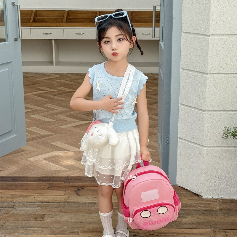 2025 nuevo jardín de infantes mochila para niños niñas lindas bolsas de peluche de aire extranjero mochila para niños niñas mochila pequeña