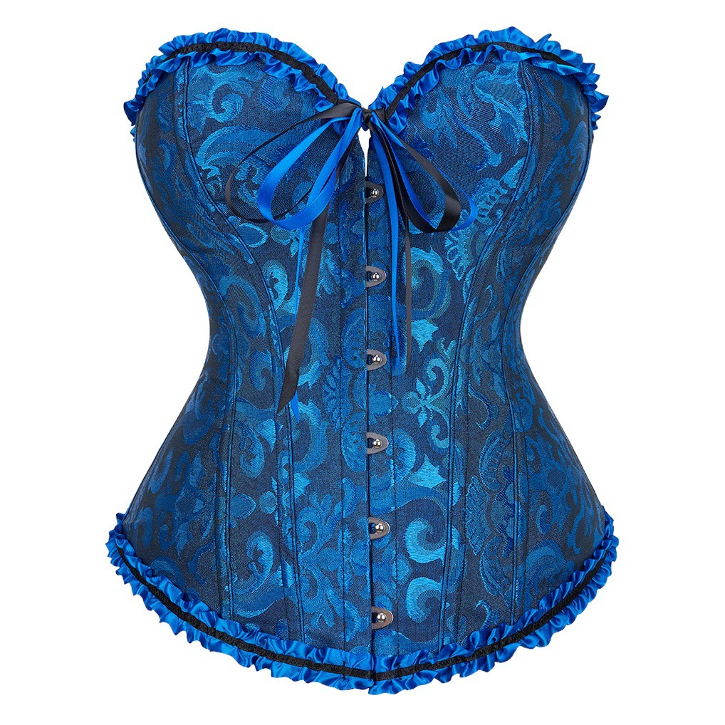 Корсет для коррекции фигуры в стиле европейских и американских дворцов, производитель AliExpress, жаккардовый корсет с косточками для талии, корсет для коррекции фигуры
