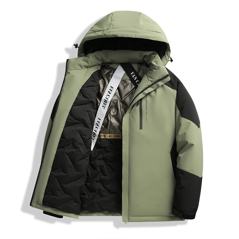 Chaqueta Acolchada de Exterior para Hombre de Poliéster, Térmica para Invierno