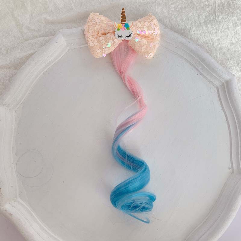 Kid's Cute Unicorn Cloth Bowknot Party Headpieces display picture 10