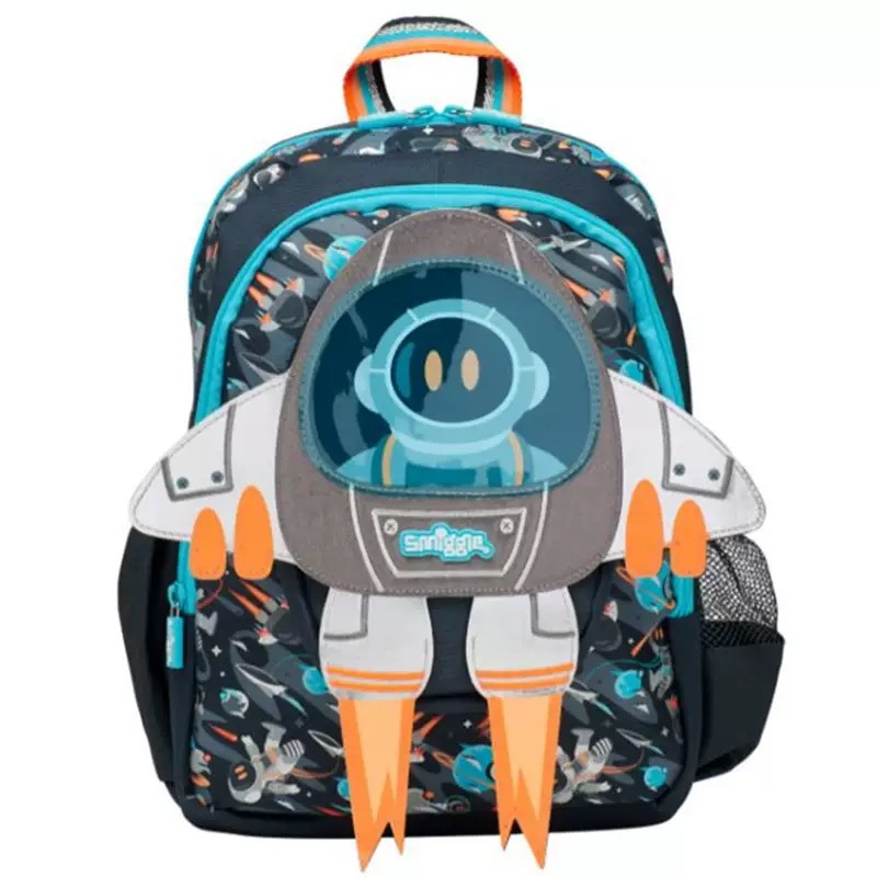 Australia Smiggle caricatura mochila de tamaño medio jardín de infantes mochila de hombro 3D con sombrero de caricatura