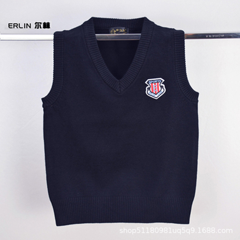 Estilo coreano ropa de los niños 2023 otoño nuevo niñas suéter chaleco niños otoño Universidad Chaleco de punto al por mayor