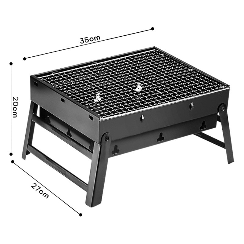 Parrilla de barbacoa plegable engrosada Parrilla de barbacoa al aire libre PARRILLA de barbacoa portátil hogar carbón horno barbacoa