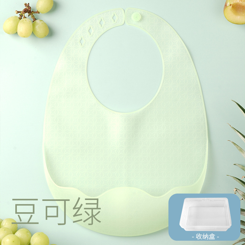 宝宝吃饭超薄硅胶围兜儿童饭兜婴儿柔软轻薄防水围嘴口水兜口水巾|undefined
