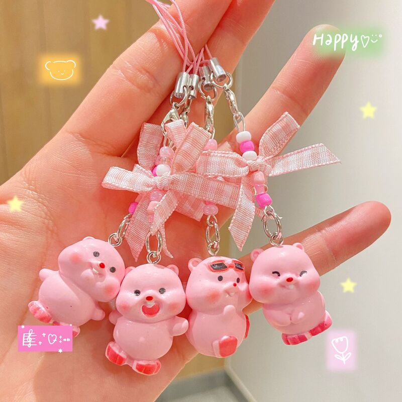 Micro-Landscape Creative Cartoon Lulu Pig-Shaped Doll Small Pendant Desktop Car Home Decoration Accessories Pendant